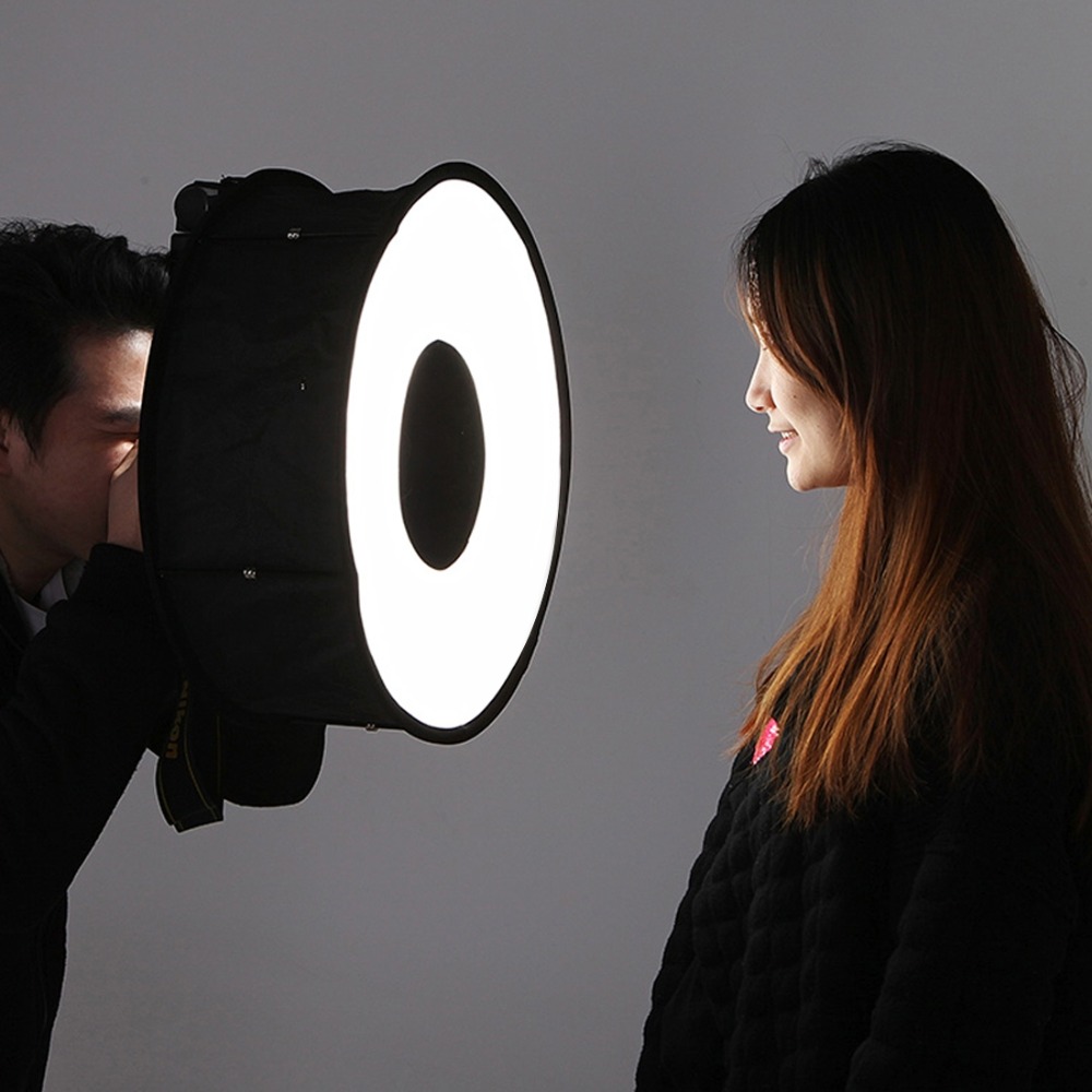 Pop Up Flash Diffuser - 45cm 링 소프트박스 스피드라이트 원형 플래시