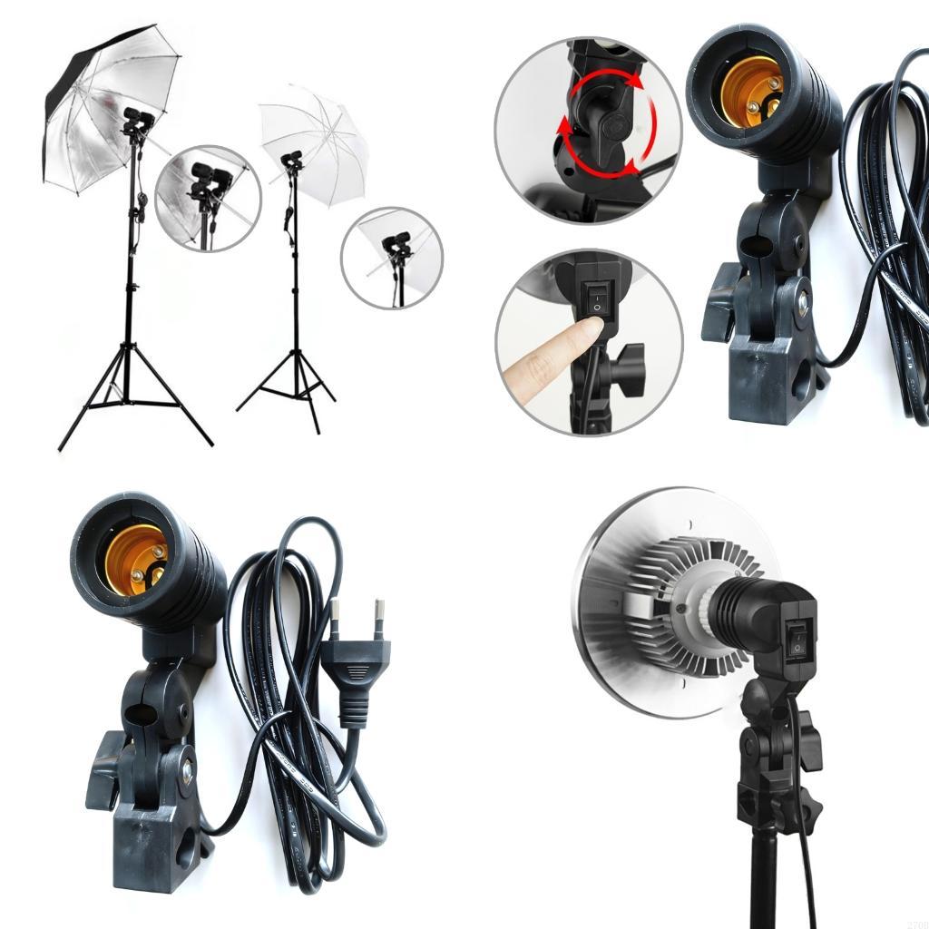 Photography Umbrella Light - E27 라이트 스탠드 우산 반사경 지원