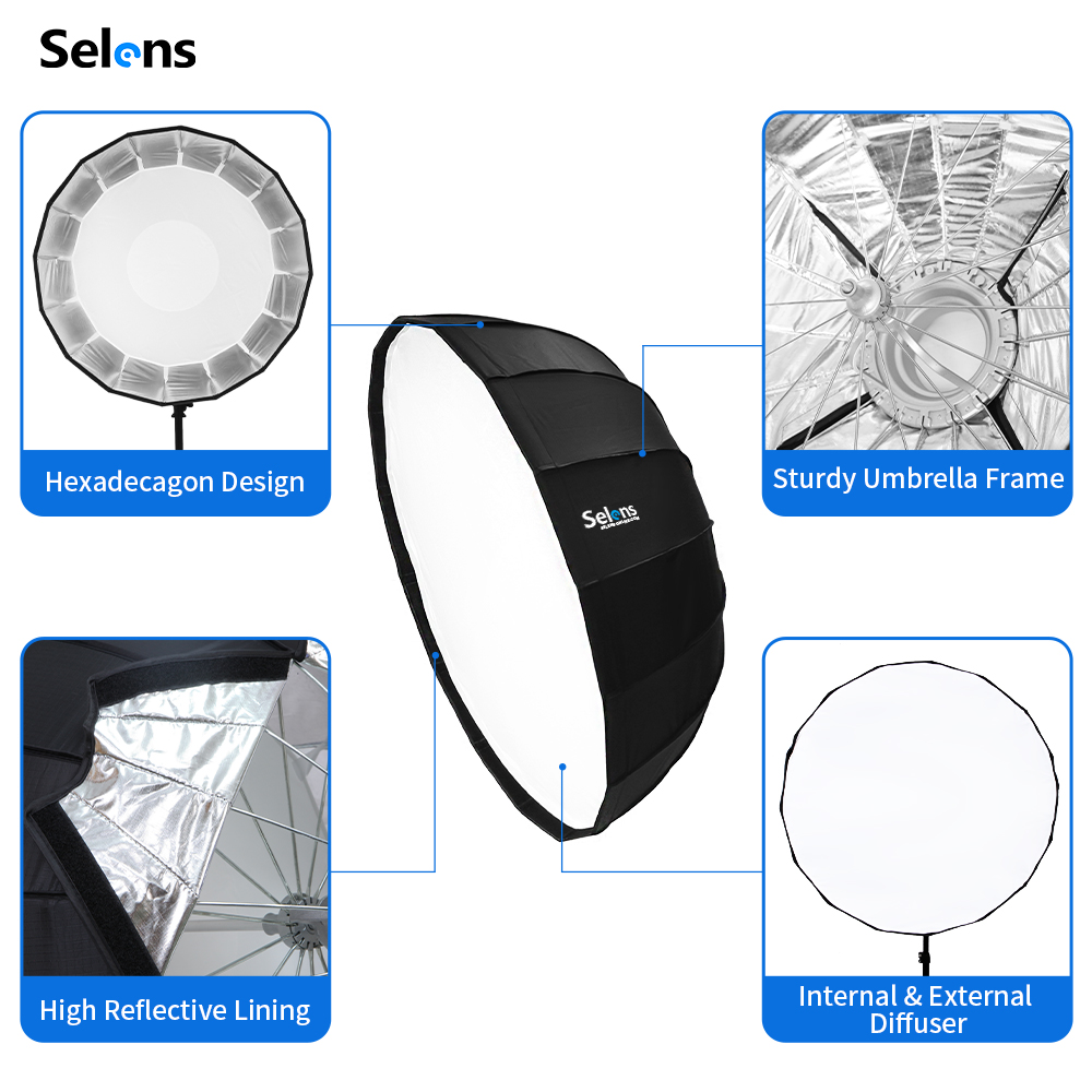 Selens 우산 레이더 소프트박스, 스튜디오 조명,  - Photography Umbrella Light 리뷰 및 가격