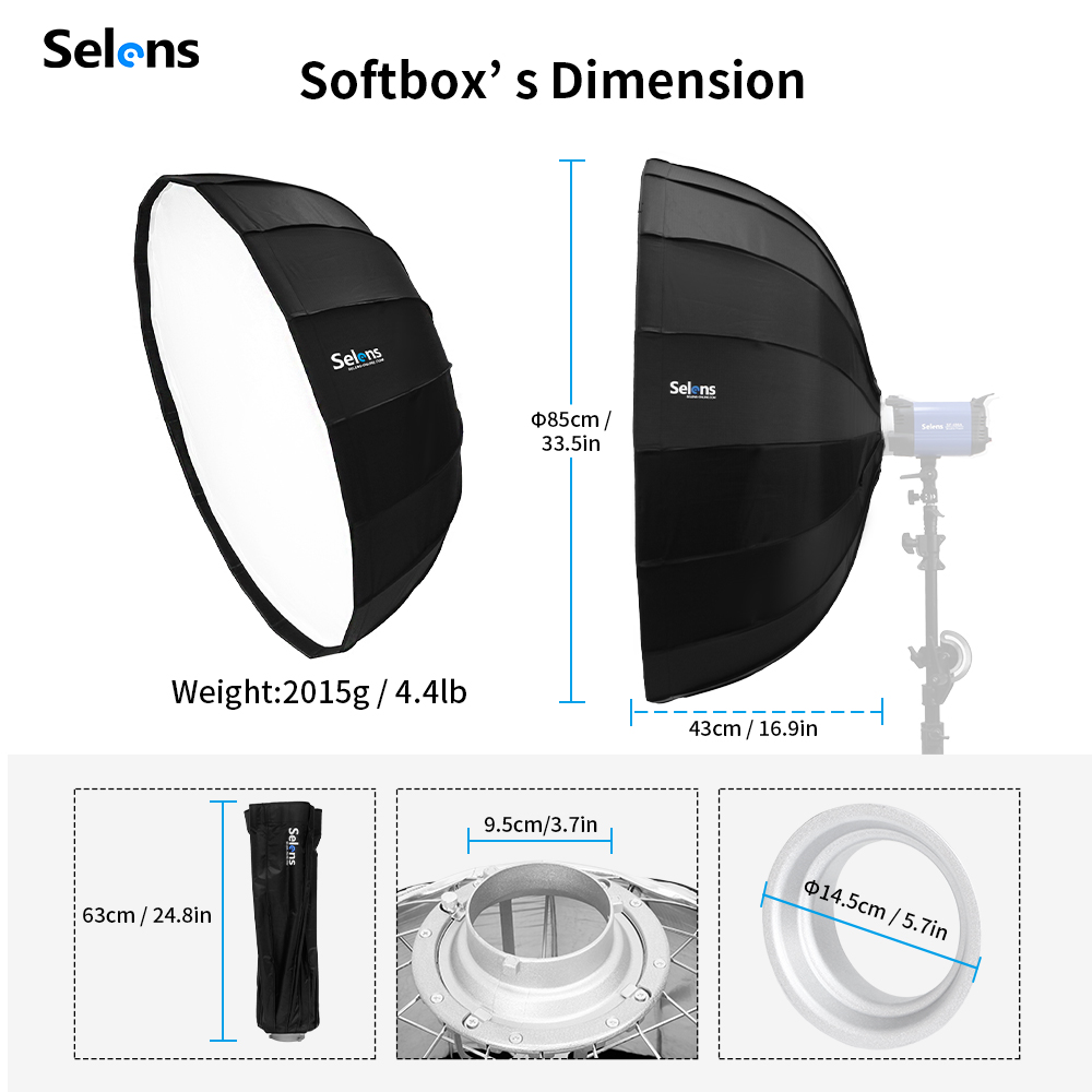 Selens 우산 레이더 소프트박스, 스튜디오 조명,  - Photography Umbrella Light 리뷰 및 가격