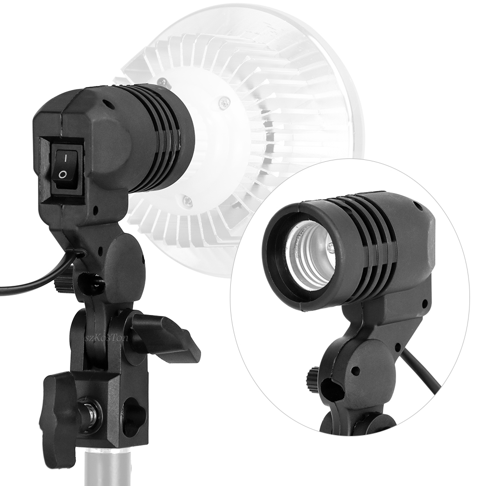 단일 헤드 전구 홀더 E27 소켓 플래시 우산 브래킷  - Photography Umbrella Light 리뷰 및 가격