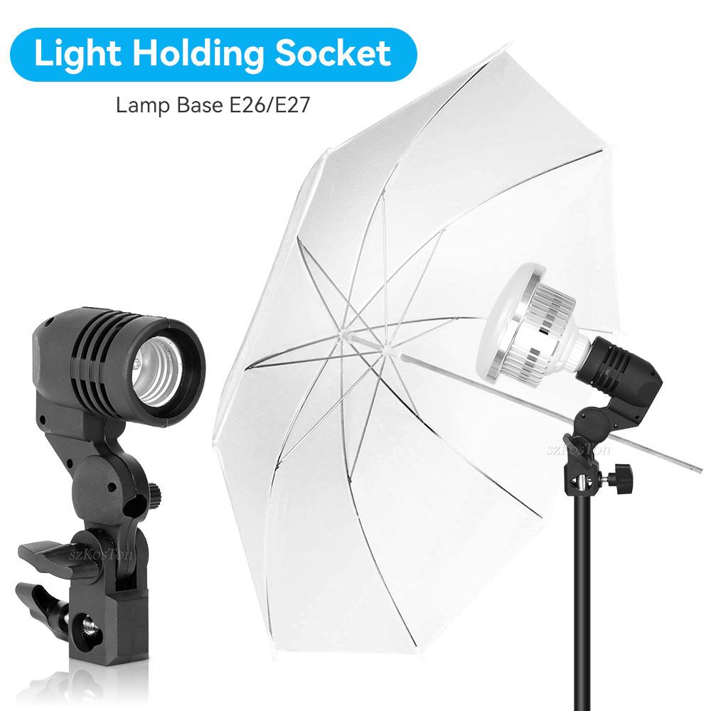 2PCS/1PC E27 단일 헤드 전구 홀더 소켓 플래 - Photography Umbrella Light 리뷰 및 가격