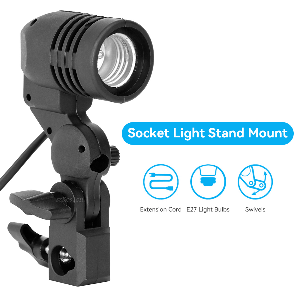2PCS/1PC E27 단일 헤드 전구 홀더 소켓 플래 - Photography Umbrella Light 리뷰 및 가격