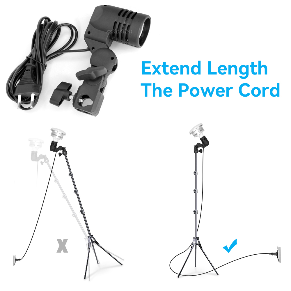 2PCS/1PC E27 단일 헤드 전구 홀더 소켓 플래 - Photography Umbrella Light 리뷰 및 가격