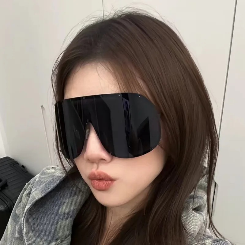 여성용 신형 일체형 오버사이즈 타원형 선글라스, 테두리 - Photography Fashion 리뷰 및 가격