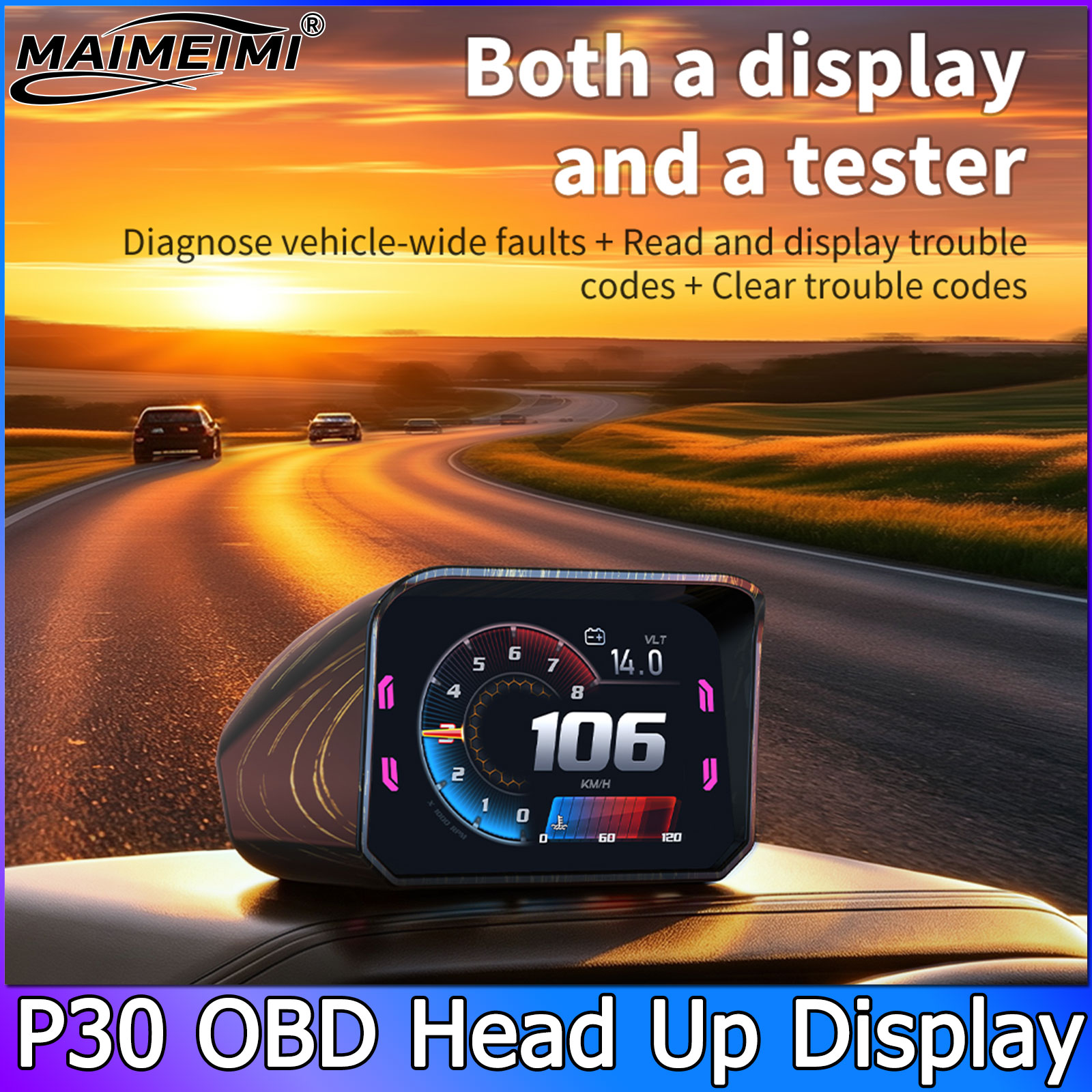 P30 속도계 RPM 미터 HUD OBD2 디스플레이  - Intervalometer Timer 리뷰 및 가격