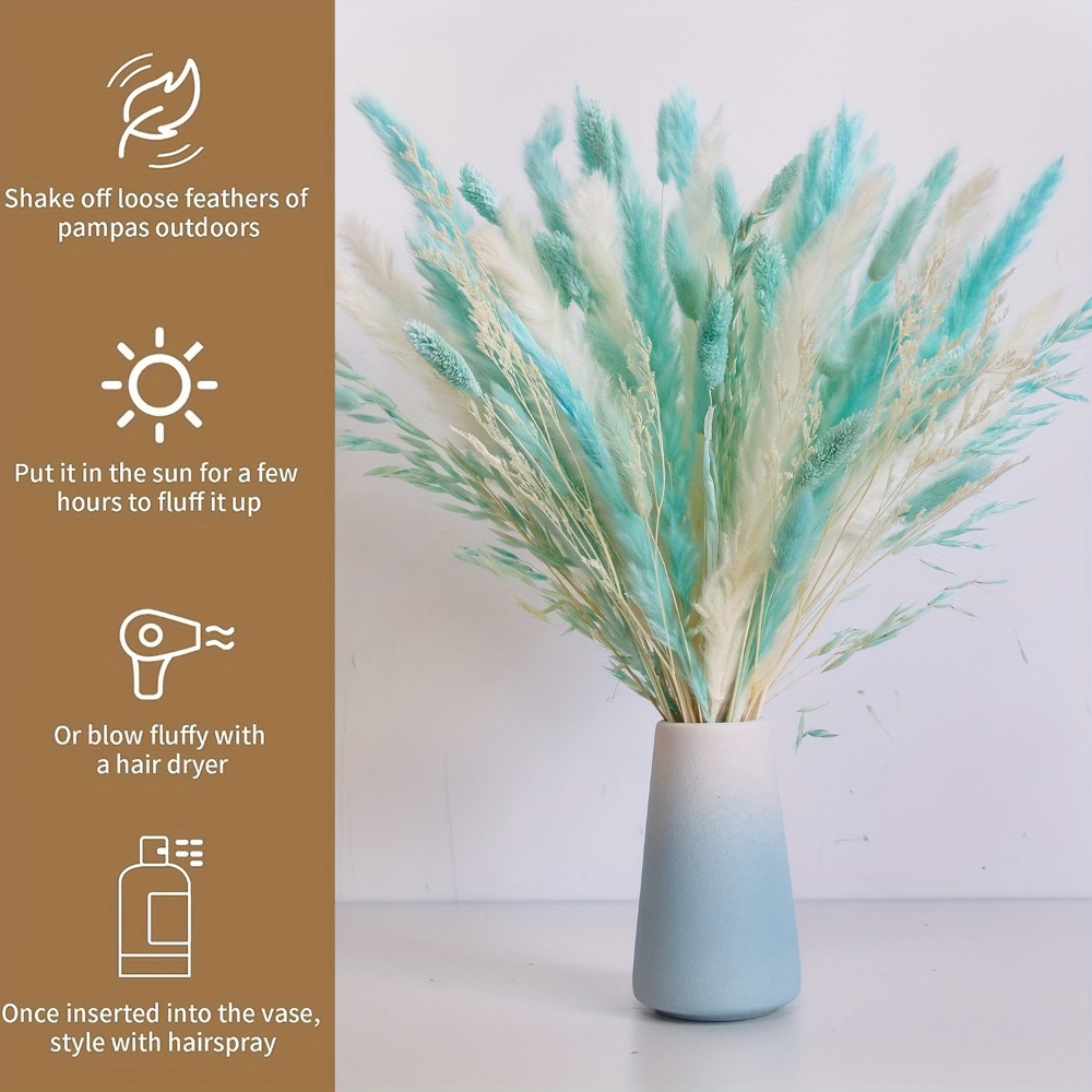 말린 꽃 인공 꽃다발 블루 자연 Phragmites 홈 - Photography Graduation 리뷰 및 가격
