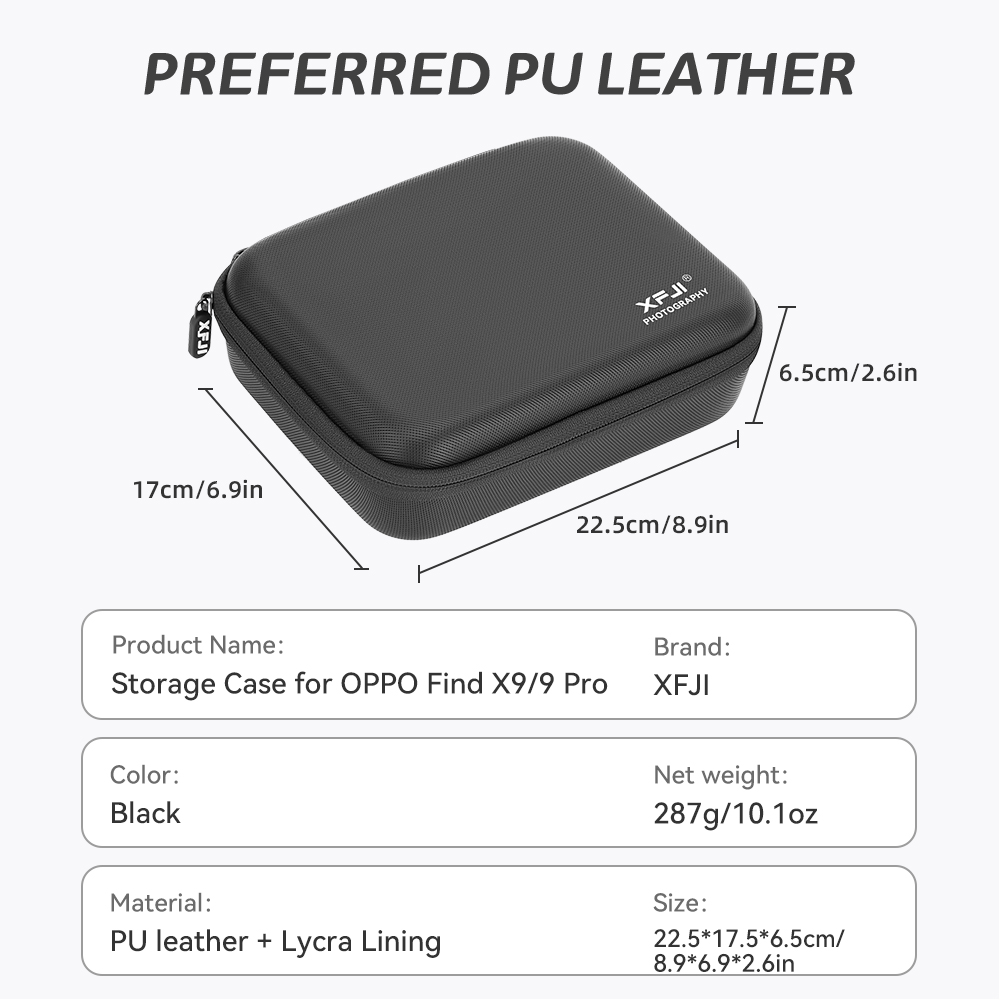XFJI 보관 가방 케이스 PU 가죽 내충격 하드 쉘  - Photography Kit Vivo X300 리뷰 및 가격