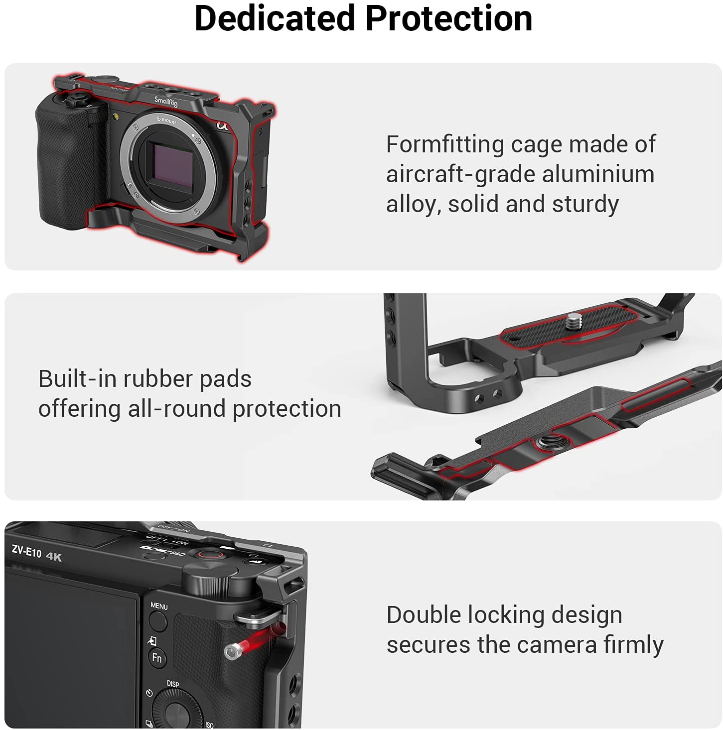 SmallRig-소니 ZVE10 카메라 케이지 실리콘  - Camera Cage Rig 리뷰 및 가격