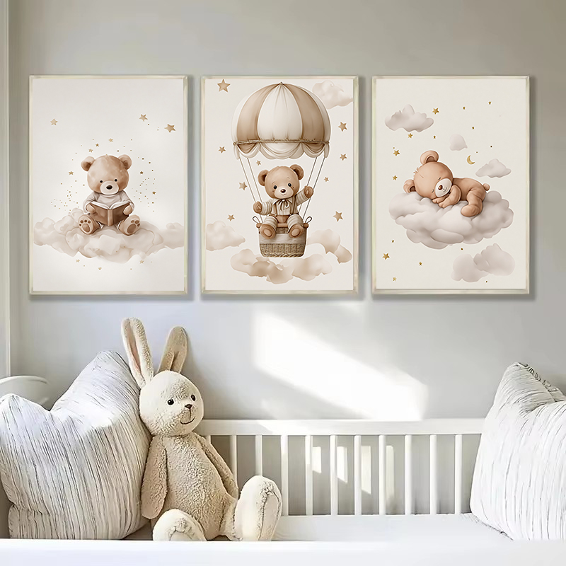 보헤미안 테디베어 동물 맞춤 아기 이름 유아방 캔버스  - Photography Interior 리뷰 및 가격