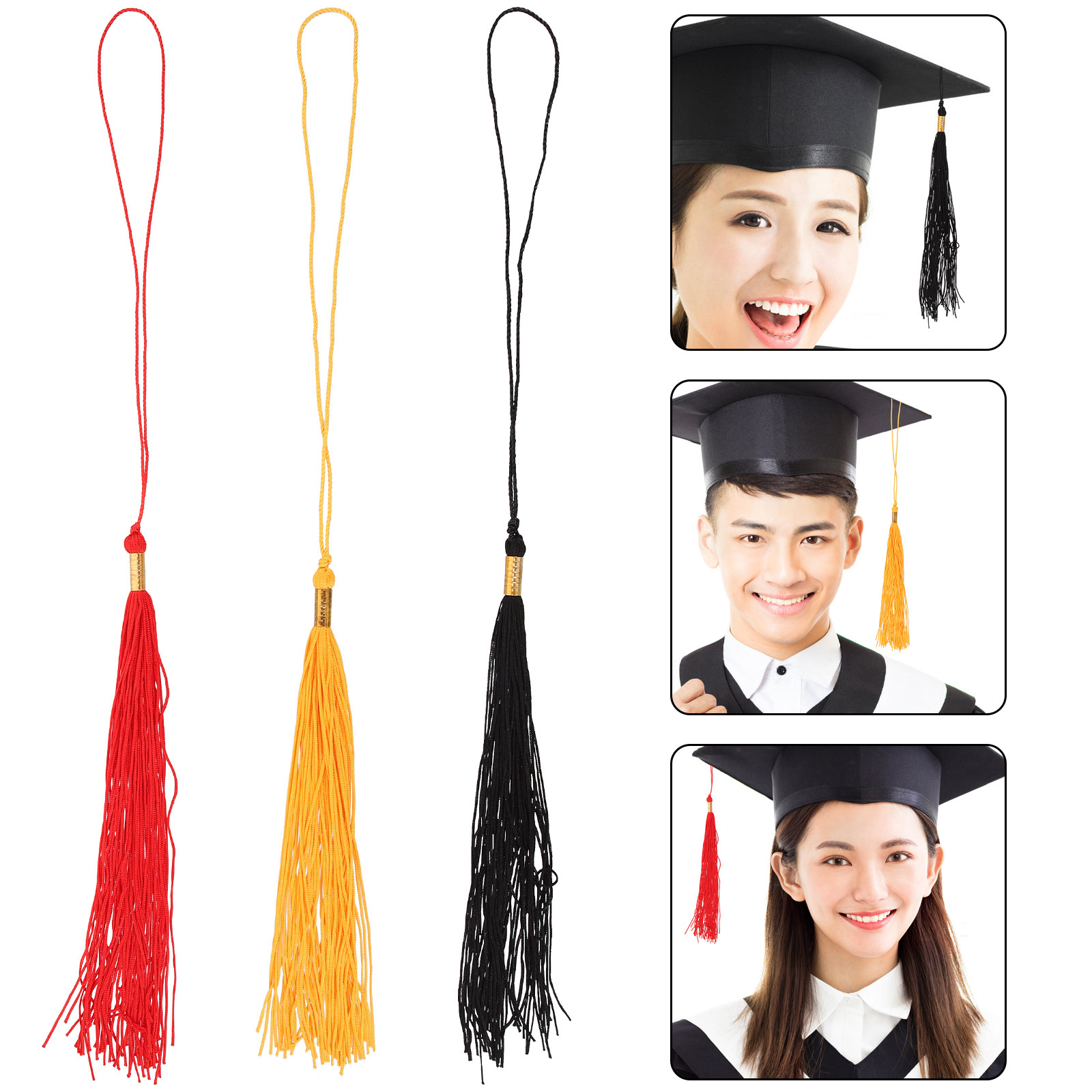 학사, 석사, 박사 학위 모자 장식용 3피스 학업 졸업 - Photography Graduation 리뷰 및 가격